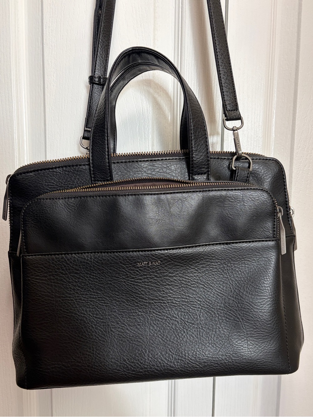 Matt & Nat Black Vegan Leather Satchel